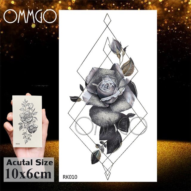 OMMGO Dream Catcher Watercolor Temporary Tattoos Sticker Feather Tribal Custom Tattoo Body Art Arm Fake Tatoos Galaxy Sexy DIY