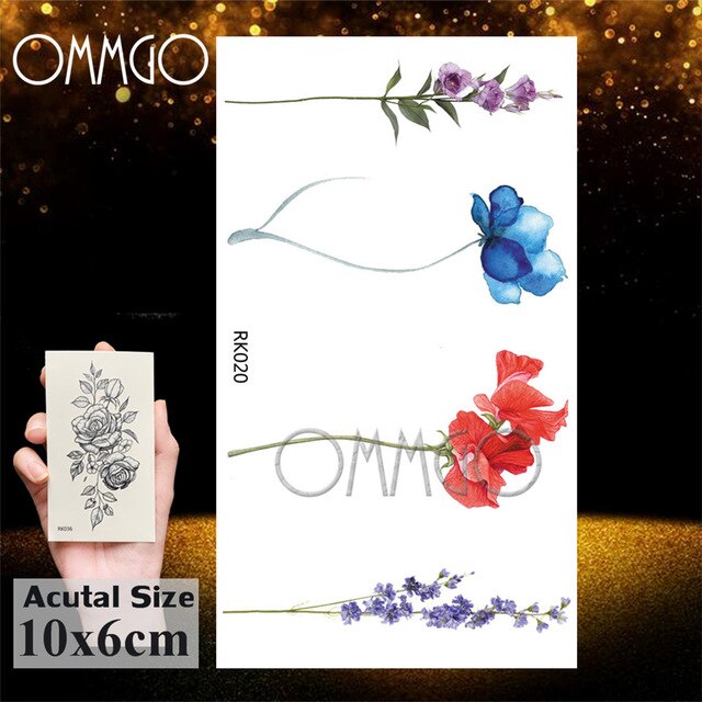 OMMGO Dream Catcher Watercolor Temporary Tattoos Sticker Feather Tribal Custom Tattoo Body Art Arm Fake Tatoos Galaxy Sexy DIY