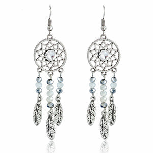 Hollow Earrings Ancient silver color dream catcher Earrings Long Earring Dreamcatcher jewelry oorbellen Gift for women girl