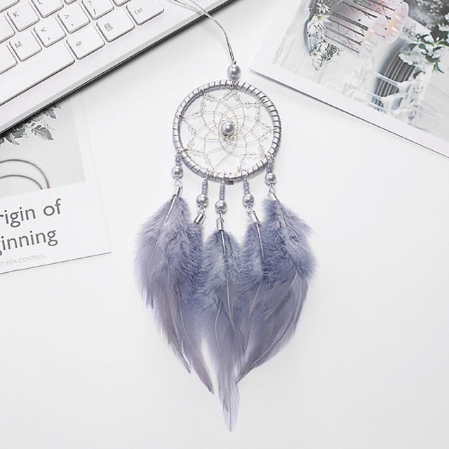 Mini Dreamcatcher Pink/White/GRay Dreamcatcher & Wind Chimes Car Pendant & Home Decor & Wall Hanging Dream Catcher New