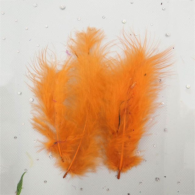 50PCS Turkey Marabou Feathers 4-6 Inches 10-15CM Chicken Feather for Wedding Dress DIY Jewelry Decoration decorative Accessories