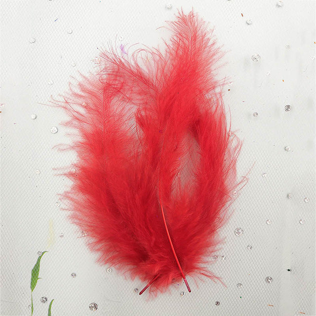 50PCS Turkey Marabou Feathers 4-6 Inches 10-15CM Chicken Feather for Wedding Dress DIY Jewelry Decoration decorative Accessories