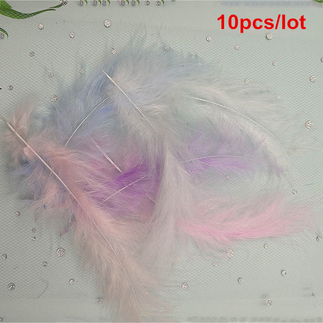 50PCS Turkey Marabou Feathers 4-6 Inches 10-15CM Chicken Feather for Wedding Dress DIY Jewelry Decoration decorative Accessories
