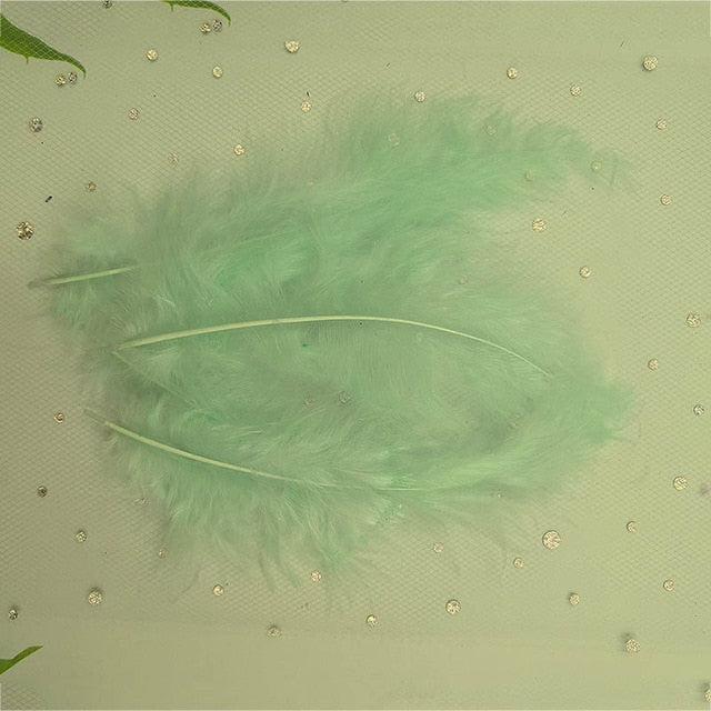 50PCS Turkey Marabou Feathers 4-6 Inches 10-15CM Chicken Feather for Wedding Dress DIY Jewelry Decoration decorative Accessories
