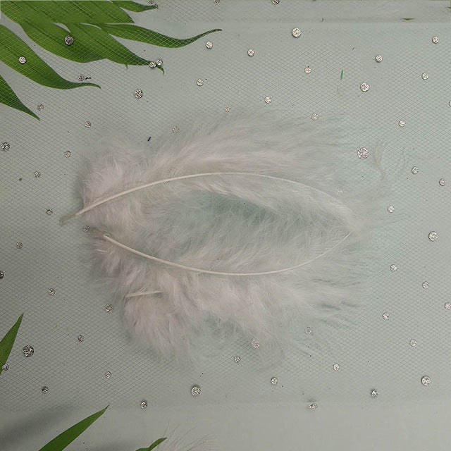 50PCS Turkey Marabou Feathers 4-6 Inches 10-15CM Chicken Feather for Wedding Dress DIY Jewelry Decoration decorative Accessories