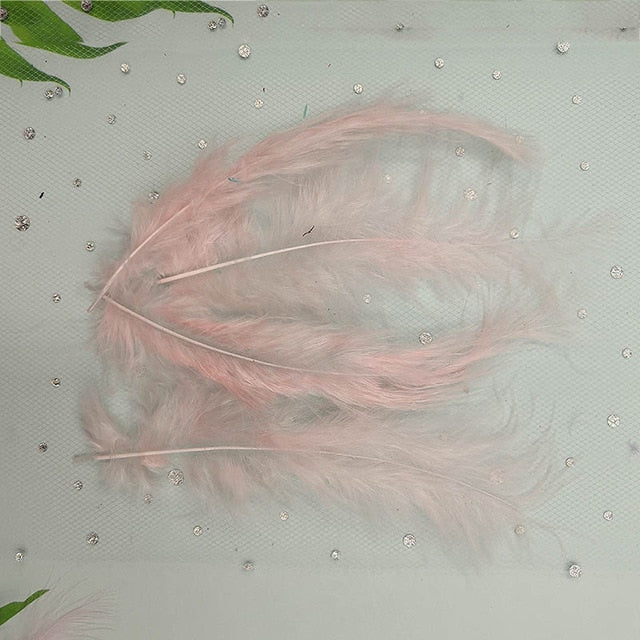 50PCS Turkey Marabou Feathers 4-6 Inches 10-15CM Chicken Feather for Wedding Dress DIY Jewelry Decoration decorative Accessories
