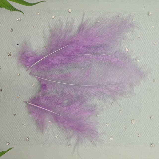 50PCS Turkey Marabou Feathers 4-6 Inches 10-15CM Chicken Feather for Wedding Dress DIY Jewelry Decoration decorative Accessories
