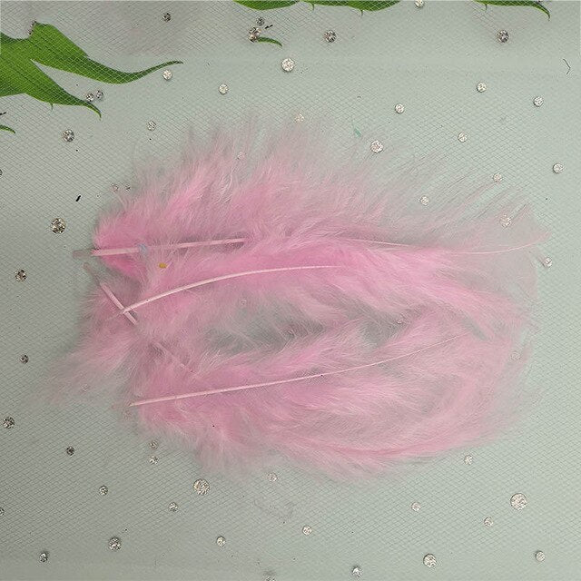 50PCS Turkey Marabou Feathers 4-6 Inches 10-15CM Chicken Feather for Wedding Dress DIY Jewelry Decoration decorative Accessories