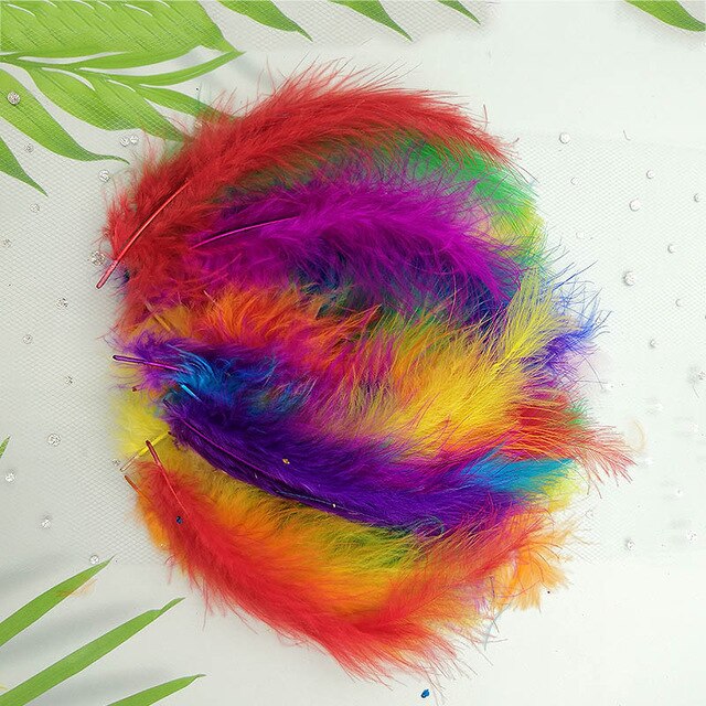 50PCS Turkey Marabou Feathers 4-6 Inches 10-15CM Chicken Feather for Wedding Dress DIY Jewelry Decoration decorative Accessories