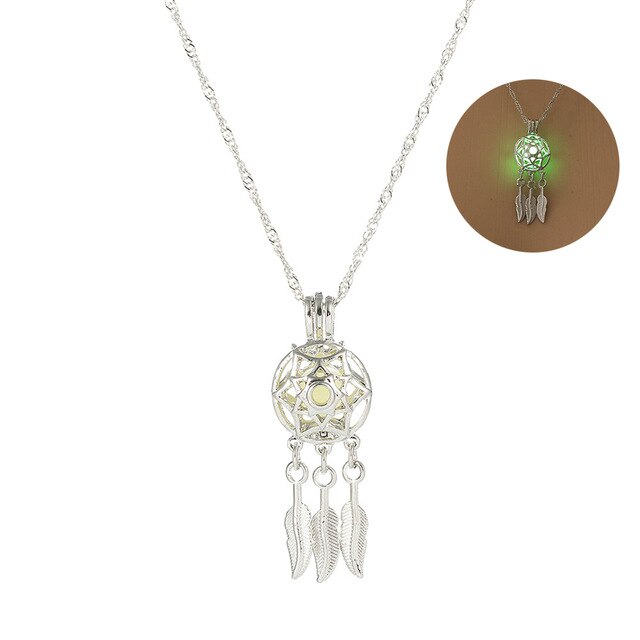 Luminous Necklace Dream Catcher Pendant Necklace Birthday Valentime Gifts for Girlfriend Daughter LL@17
