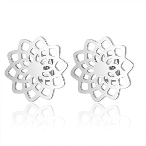 Vni and Mia 100% Stainless Steel Boho Lotus Dream Catcher Earring For Women Wholesale Fashion Bohemia Jewelry Dropshipping