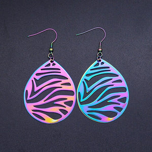 Bohemia Fashion Dream Catcher Drop Earring for Women Wholesale 100% Stainless Steel Boho Feather Lotus  Jewelry Dropshipping
