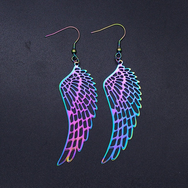 Bohemia Fashion Dream Catcher Drop Earring for Women Wholesale 100% Stainless Steel Boho Feather Lotus  Jewelry Dropshipping