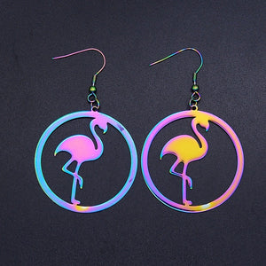 Bohemia Fashion Dream Catcher Drop Earring for Women Wholesale 100% Stainless Steel Boho Feather Lotus  Jewelry Dropshipping