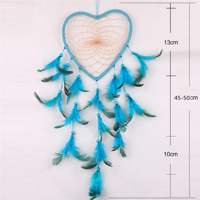 Feather Crafts Dream Catcher Brown Wind Chimes Handmade Dreamcatcher Net for Wall Hanging Car Home Decoration