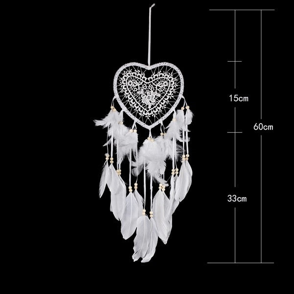 Feather Crafts Dream Catcher Brown Wind Chimes Handmade Dreamcatcher Net for Wall Hanging Car Home Decoration