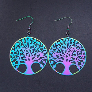LaVixMia Authentic Stainless Steel Bohemia Jewelry Dream Catcher Earring Wholesale Female Feather Lotus Earrings Dropshipping