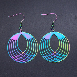LaVixMia Authentic Stainless Steel Bohemia Jewelry Dream Catcher Earring Wholesale Female Feather Lotus Earrings Dropshipping