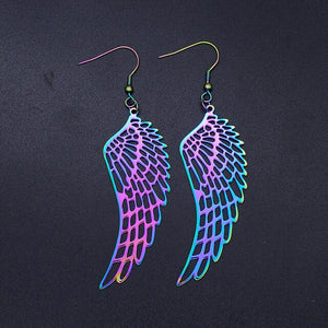 LaVixMia Authentic Stainless Steel Bohemia Jewelry Dream Catcher Earring Wholesale Female Feather Lotus Earrings Dropshipping