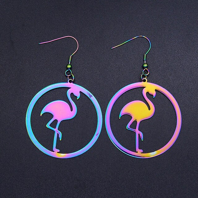 LaVixMia Authentic Stainless Steel Bohemia Jewelry Dream Catcher Earring Wholesale Female Feather Lotus Earrings Dropshipping