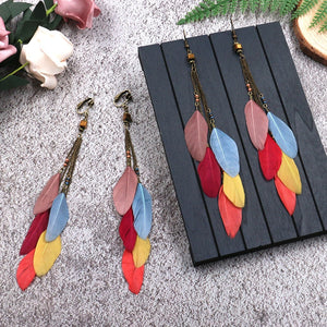 Bohemia Women Earrings Feather Long Design Dream Catcher Earrings for Women Jewelry Bijoux Beautiful Gorgeous Earring Oorbellen
