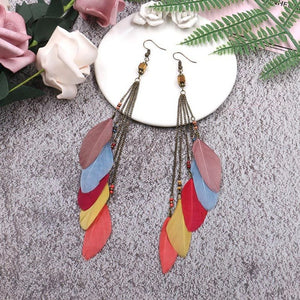 Bohemia Women Earrings Feather Long Design Dream Catcher Earrings for Women Jewelry Bijoux Beautiful Gorgeous Earring Oorbellen