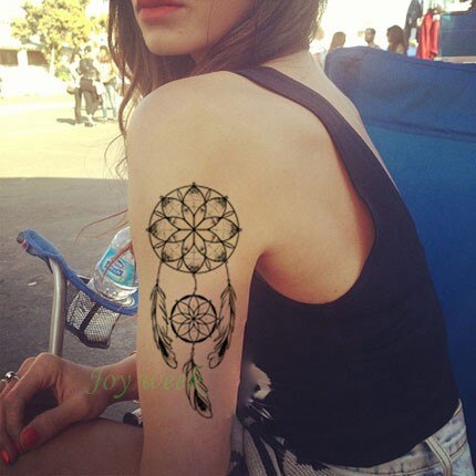Waterproof Temporary Tattoo sticker  dreamcatcher dream catcher tatto stickers flash tatoo fake tattoos for girl