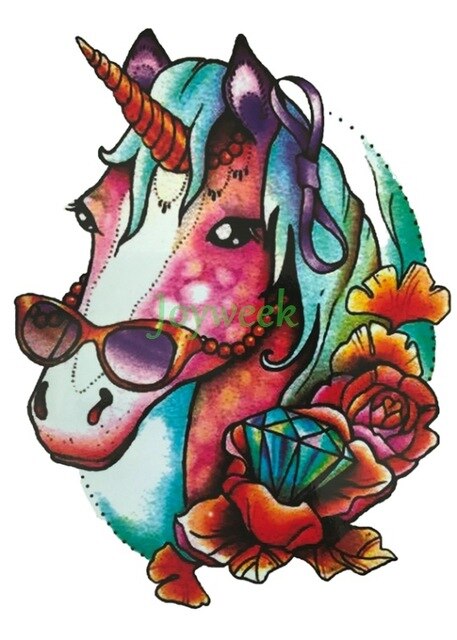 Waterproof Temporary Tattoo Sticker unicorn horse mermaid dream catcher fox tatto stickers flash tatoo fake tattoos for women 27