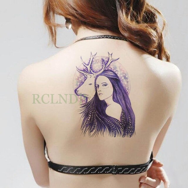 Waterproof Temporary Tattoo Sticker unicorn horse mermaid dream catcher fox tatto stickers flash tatoo fake tattoos for women 27