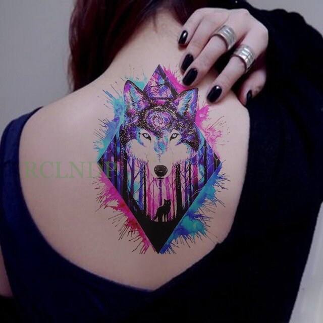 Waterproof Temporary Tattoo Sticker unicorn horse mermaid dream catcher fox tatto stickers flash tatoo fake tattoos for women 27