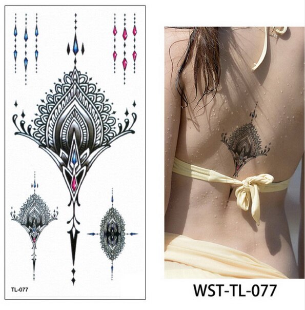 temporary tattoo stickers women lotus flower tattoo body art sea tattoos dream catcher feather tattoo for girls water tatoo kids