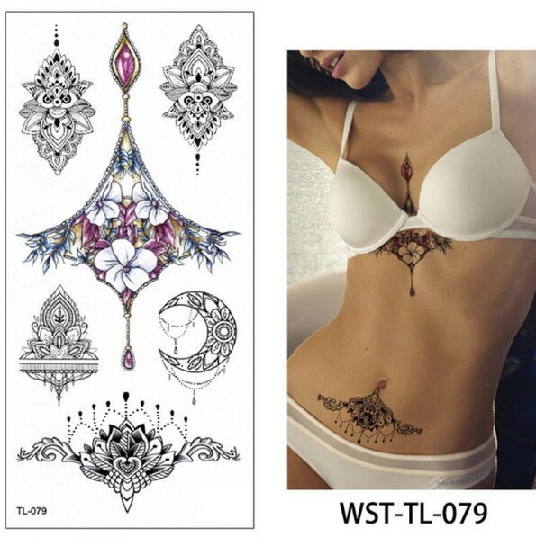 temporary tattoo stickers women lotus flower tattoo body art sea tattoos dream catcher feather tattoo for girls water tatoo kids