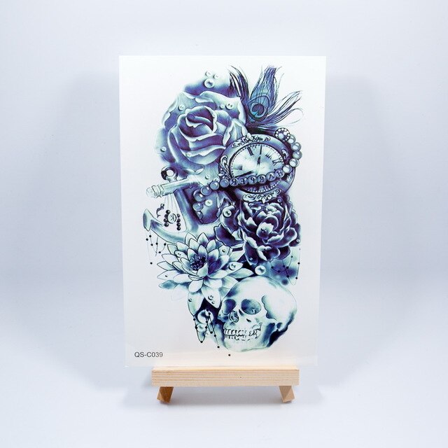 1pc new 3D dreamcatcher dream catcher shoulder tattoo 2 size Waterproof Temporary Tattoo sticker tatoos flash lace mandala girl