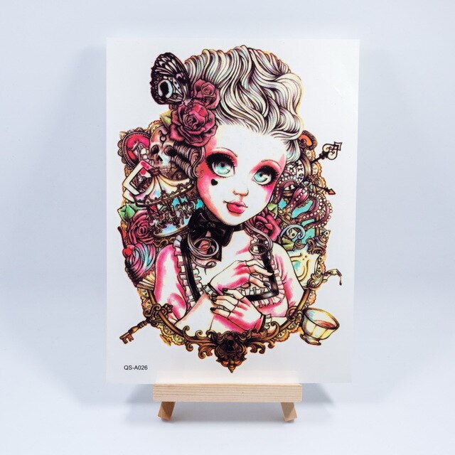 1pc new 3D dreamcatcher dream catcher shoulder tattoo 2 size Waterproof Temporary Tattoo sticker tatoos flash lace mandala girl