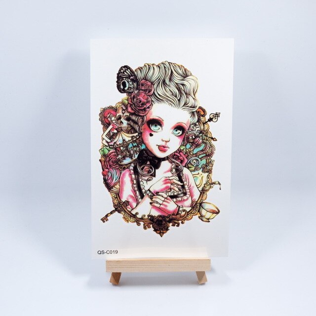 1pc new 3D dreamcatcher dream catcher shoulder tattoo 2 size Waterproof Temporary Tattoo sticker tatoos flash lace mandala girl