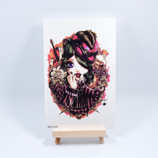 1pc new 3D dreamcatcher dream catcher shoulder tattoo 2 size Waterproof Temporary Tattoo sticker tatoos flash lace mandala girl