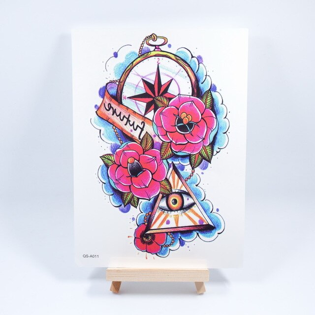 1pc new 3D dreamcatcher dream catcher shoulder tattoo 2 size Waterproof Temporary Tattoo sticker tatoos flash lace mandala girl