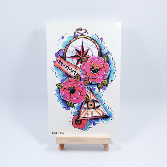 1pc new 3D dreamcatcher dream catcher shoulder tattoo 2 size Waterproof Temporary Tattoo sticker tatoos flash lace mandala girl