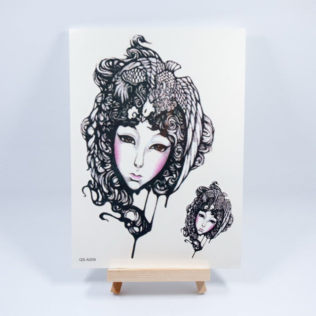 1pc new 3D dreamcatcher dream catcher shoulder tattoo 2 size Waterproof Temporary Tattoo sticker tatoos flash lace mandala girl