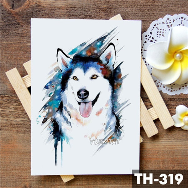 Dream catcher Moon Lotus Flower Temporary Tattoo Sticker Peony Snake Owl Fox Flash Tattoos Small Body Art Waterproof Tatoo