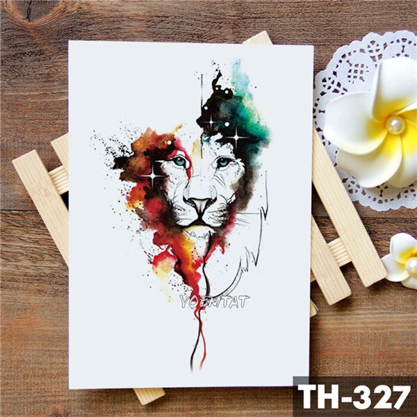 Dream catcher Moon Lotus Flower Temporary Tattoo Sticker Peony Snake Owl Fox Flash Tattoos Small Body Art Waterproof Tatoo