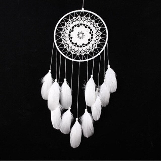 Goose Feather Big Floating Lace Dream Catcher Home Feather Ornaments Simple Creative Crafts Manual Dream Catcher Feather Pendant