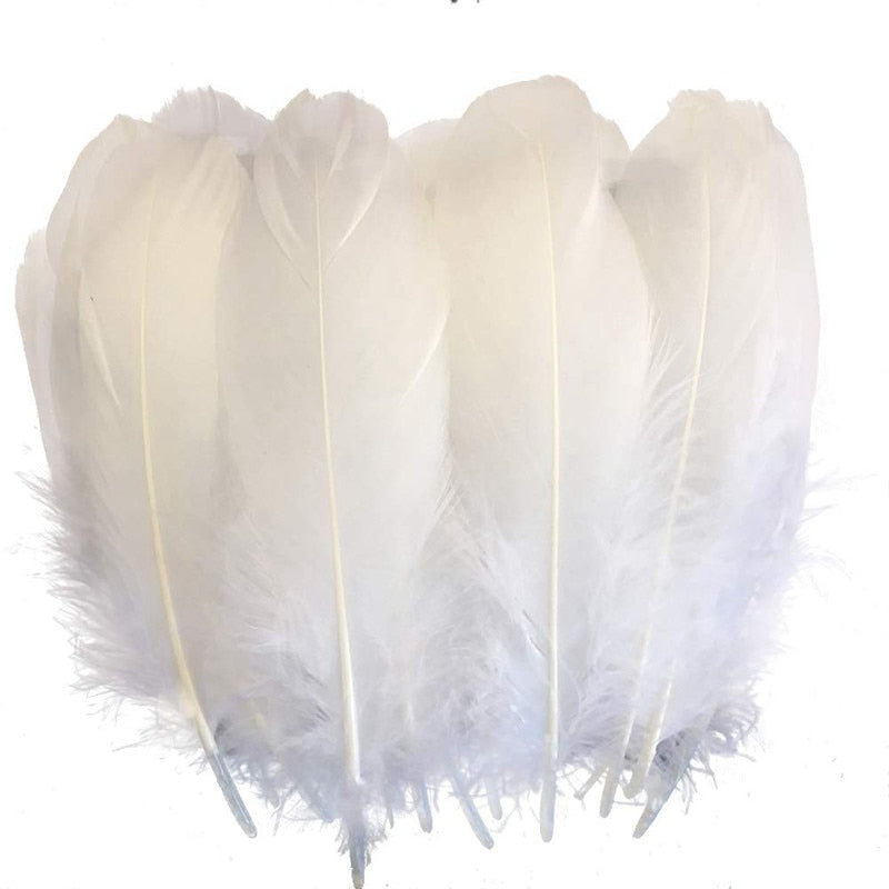 wholesale White goose feather 20-100pcs13-18CM DIY feathers for crafts and feathers for jewelry making wedding decoration plumas