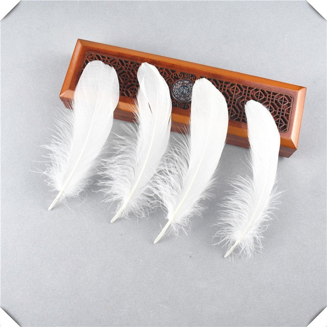 wholesale White goose feather 20-100pcs13-18CM DIY feathers for crafts and feathers for jewelry making wedding decoration plumas