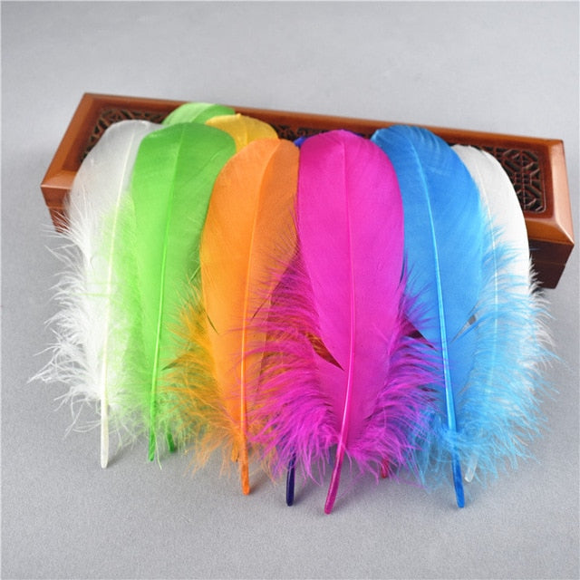 wholesale White goose feather 20-100pcs13-18CM DIY feathers for crafts and feathers for jewelry making wedding decoration plumas