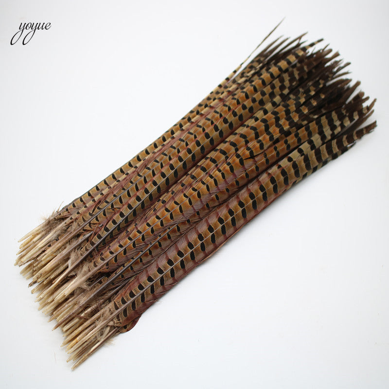 Wholesale 26-28 Inch (65-70CM) Natural Pheasant Tail Feathers Hair Extension For Wedding Decorations Low price Feather plumes