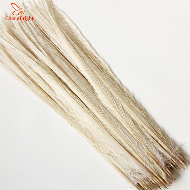 ChengBright Wholesale 50 Pcs Natural Pheasant Tail Feathers 16-18inch 40-45CM DIY jewelry Wedding Decorations Pheasant Feathers
