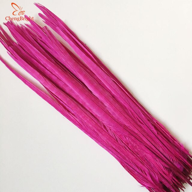 ChengBright Wholesale 50 Pcs Natural Pheasant Tail Feathers 16-18inch 40-45CM DIY jewelry Wedding Decorations Pheasant Feathers