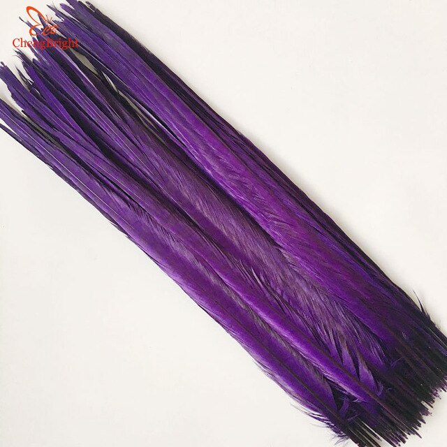 ChengBright Wholesale 50 Pcs Natural Pheasant Tail Feathers 16-18inch 40-45CM DIY jewelry Wedding Decorations Pheasant Feathers