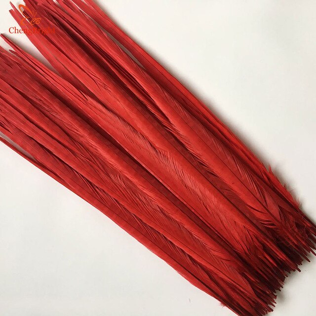 ChengBright Wholesale 50 Pcs Natural Pheasant Tail Feathers 16-18inch 40-45CM DIY jewelry Wedding Decorations Pheasant Feathers